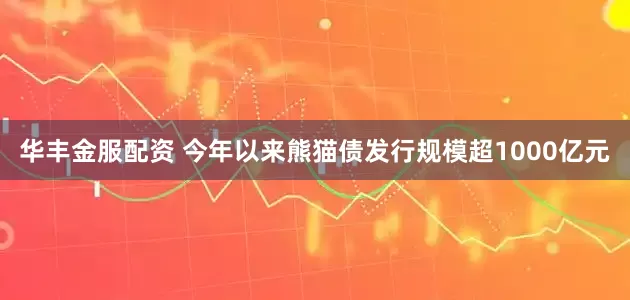 华丰金服配资 今年以来熊猫债发行规模超1000亿元